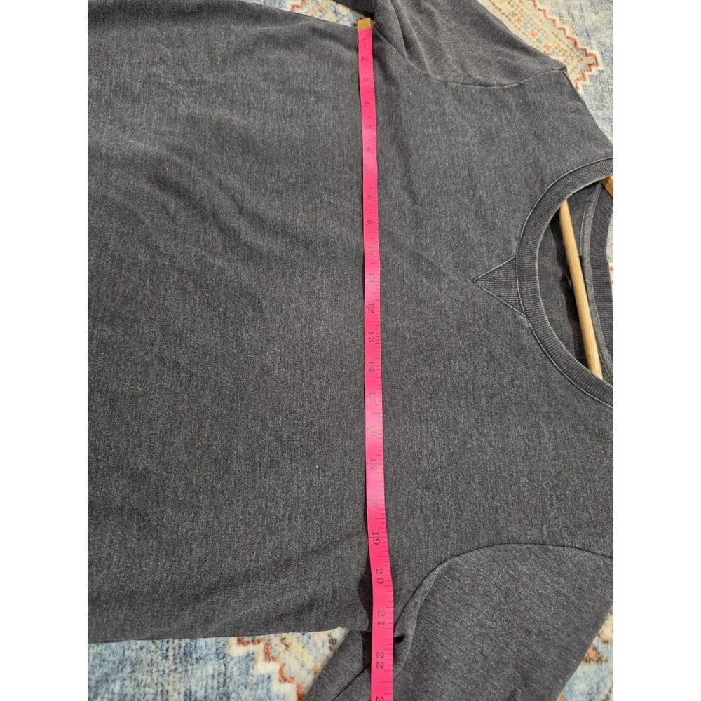 Jane Delancey Gray Crewneck Sweatshirt Women's Large 3/4 Sleeve Button Cuff... - Picture 5 of 11